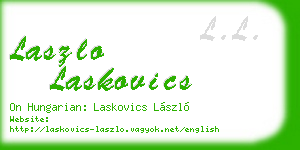laszlo laskovics business card